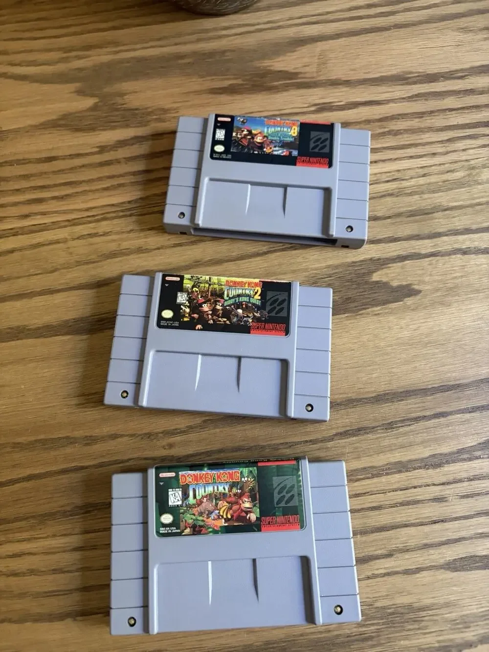 Super Nintendo SNES 3 game lot Donkey Kong 1 ,2,3